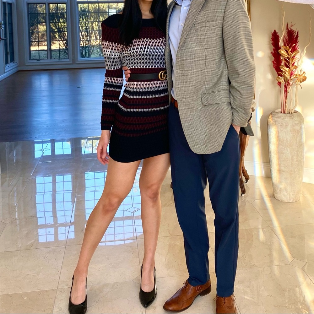 FALL WEDDING GUEST - White House Black Market Stretch Long Sleeve Dress